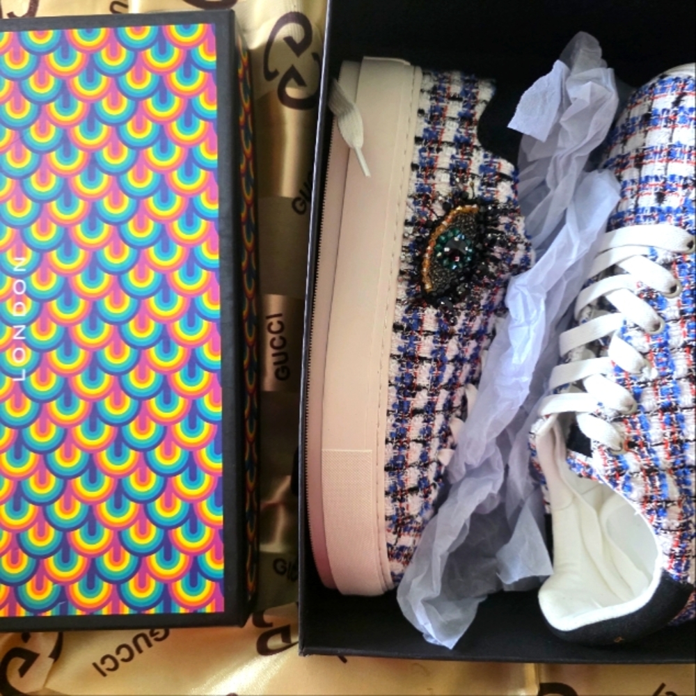 KURT GEIGER LANEY EYE EVIL EYE PLATFORM SNEAKERS NWB 10